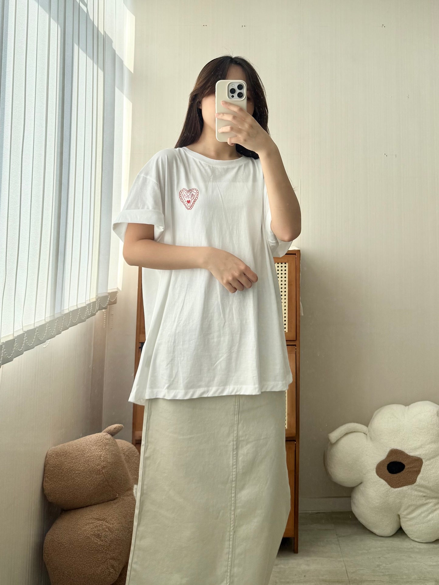 可愛doodle棉質寬鬆tee
