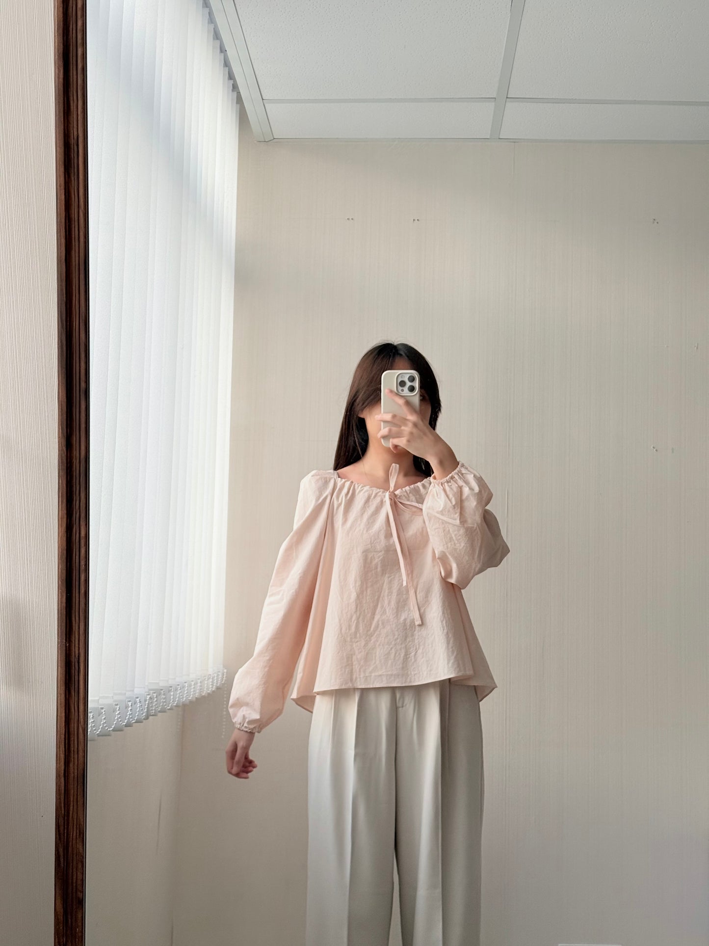 氣質方領束肩blouse