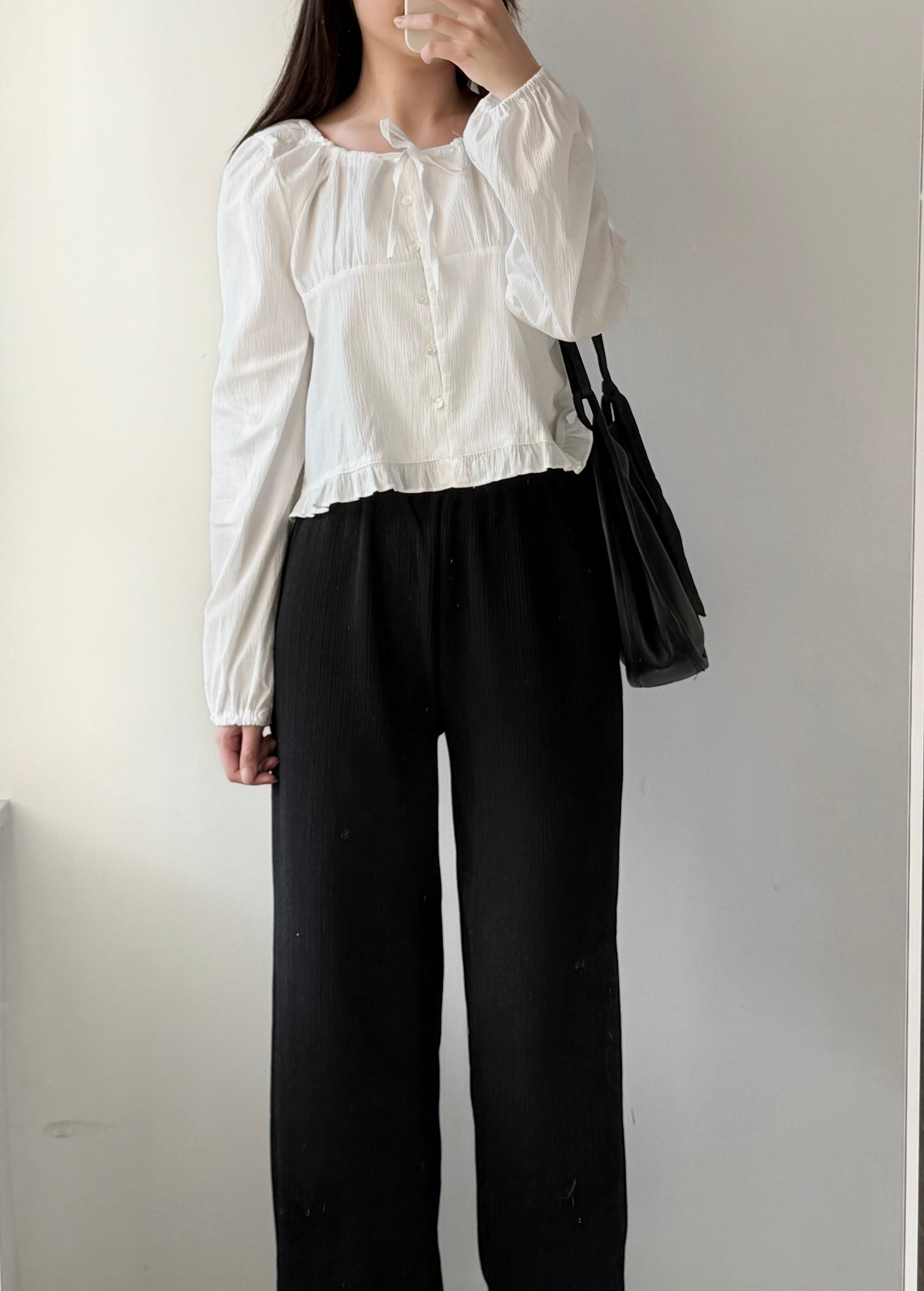 超美!暗紋綁帶blouse🤍