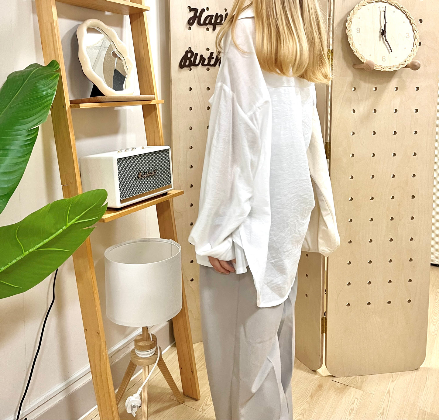 Sheer side slit shirt