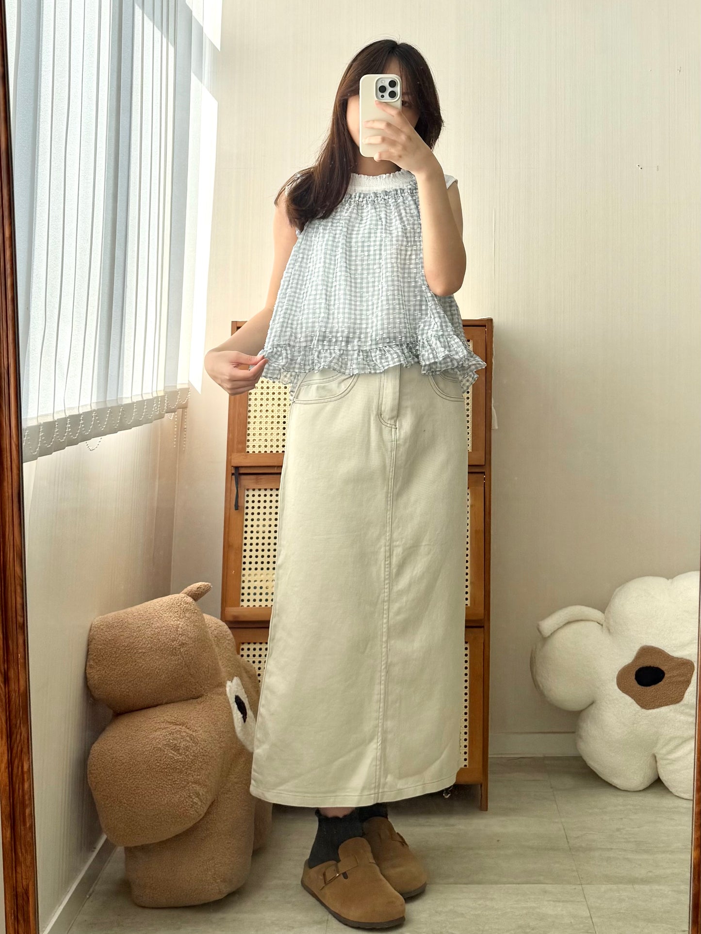 Ruffle領樹紋top