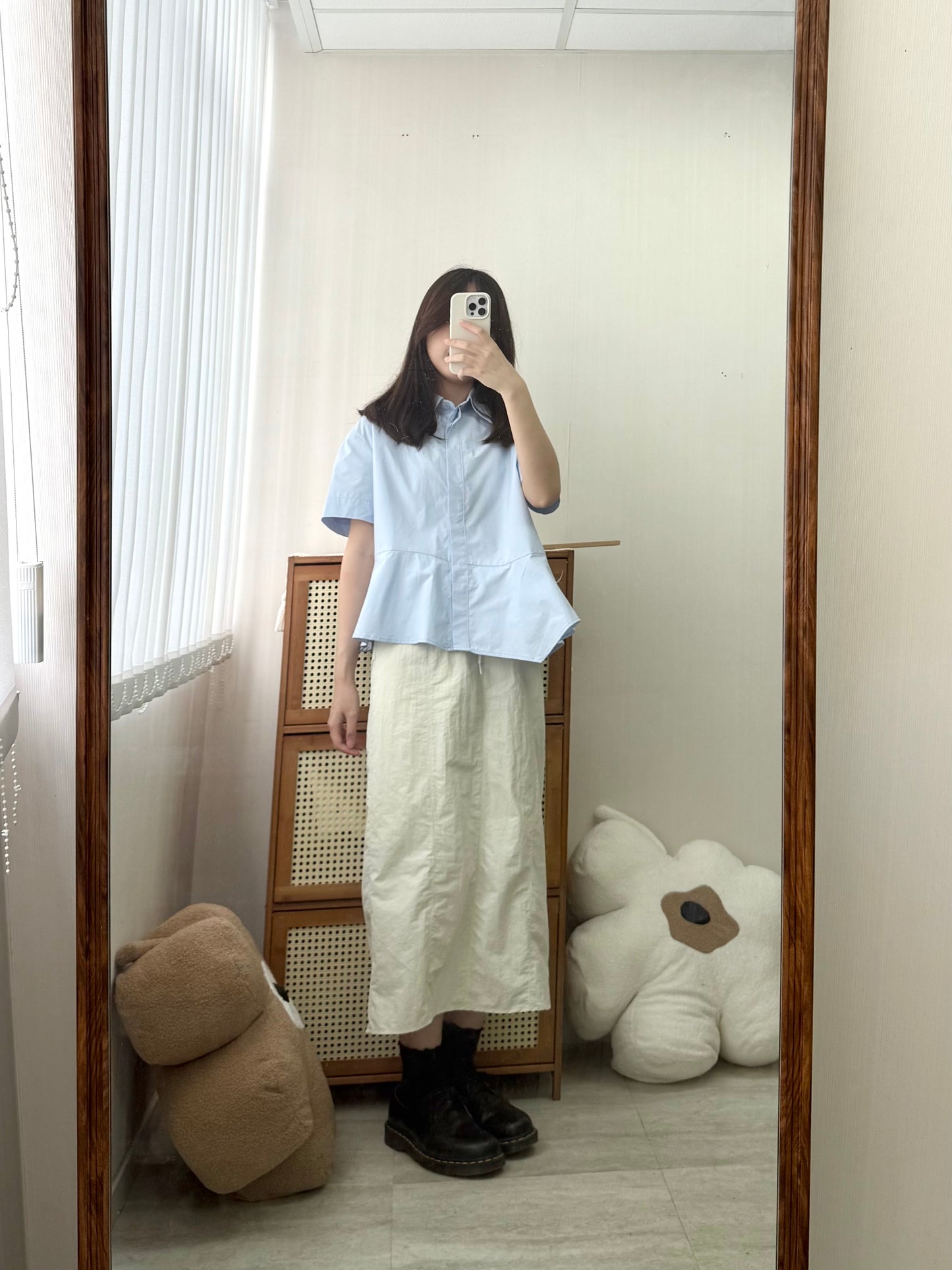 尼龍索索料長裙