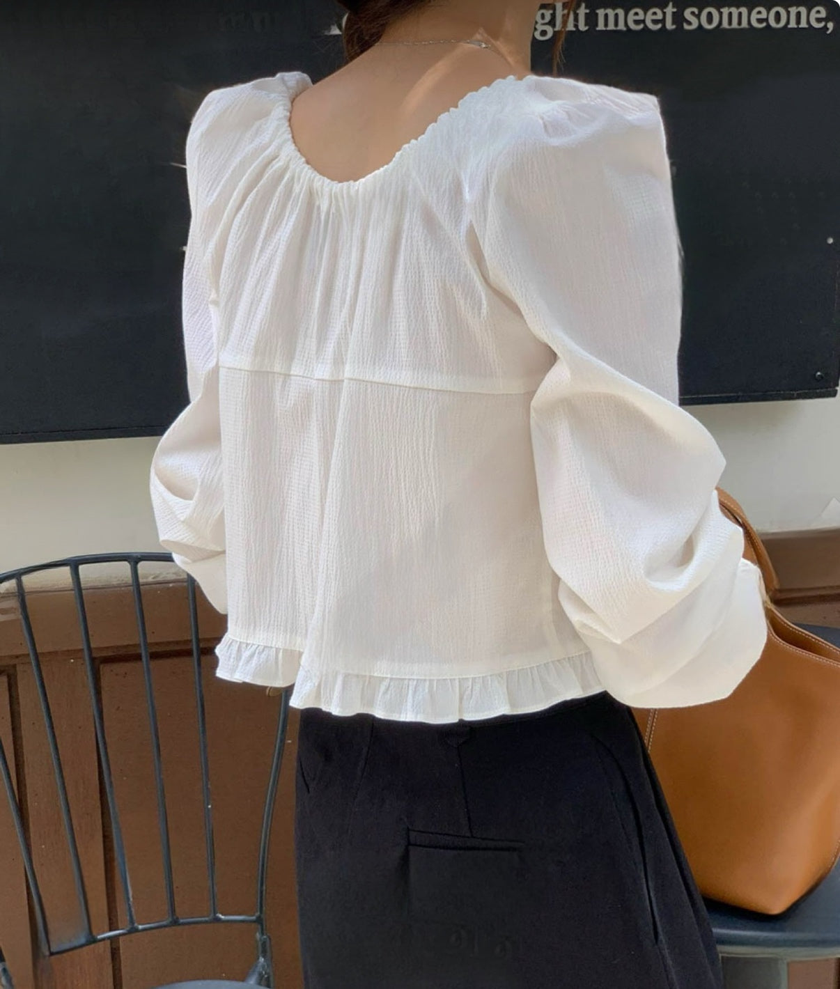超美!暗紋綁帶blouse🤍