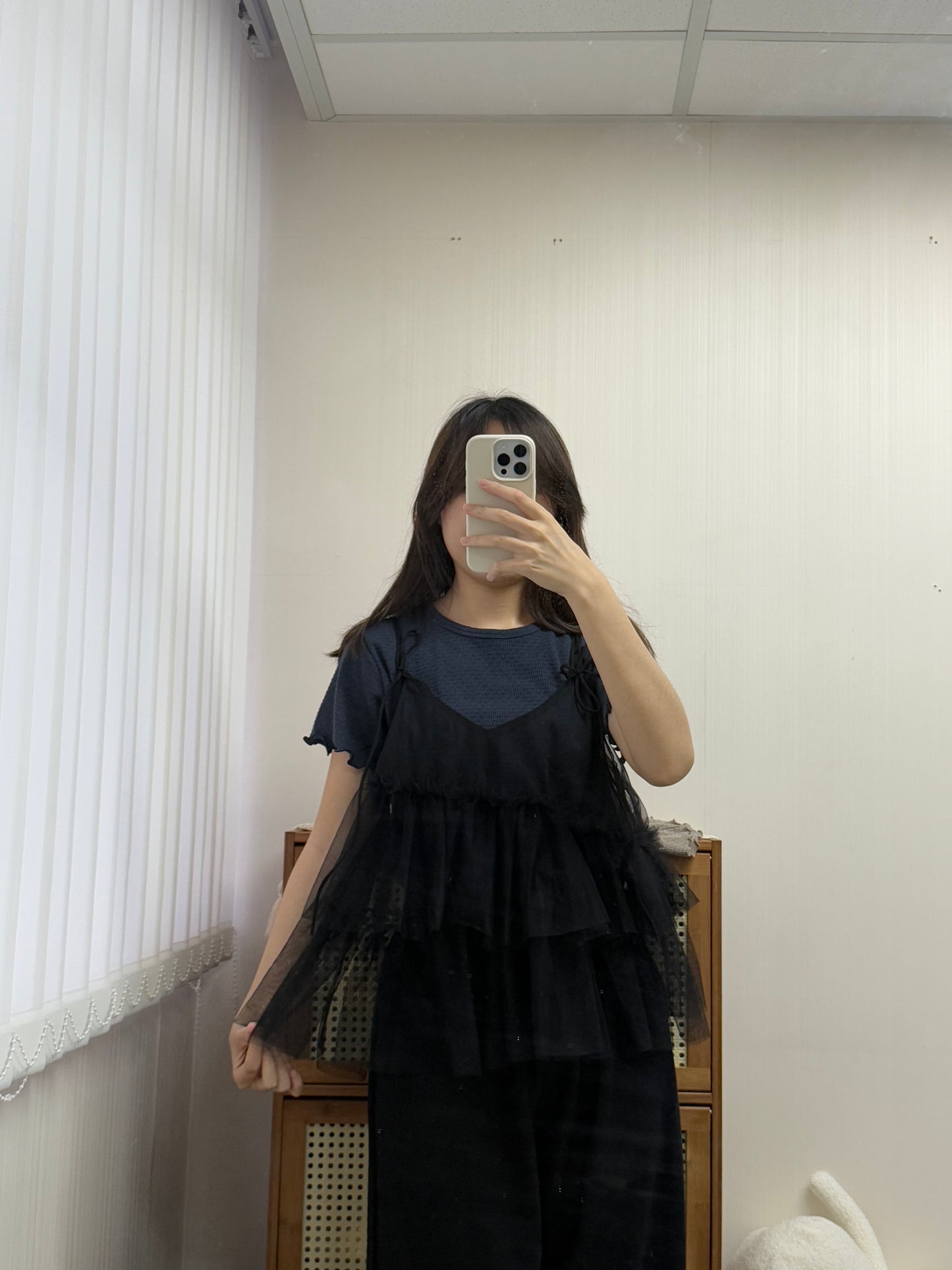 限時set price! Ruffle tee+網紗馬甲