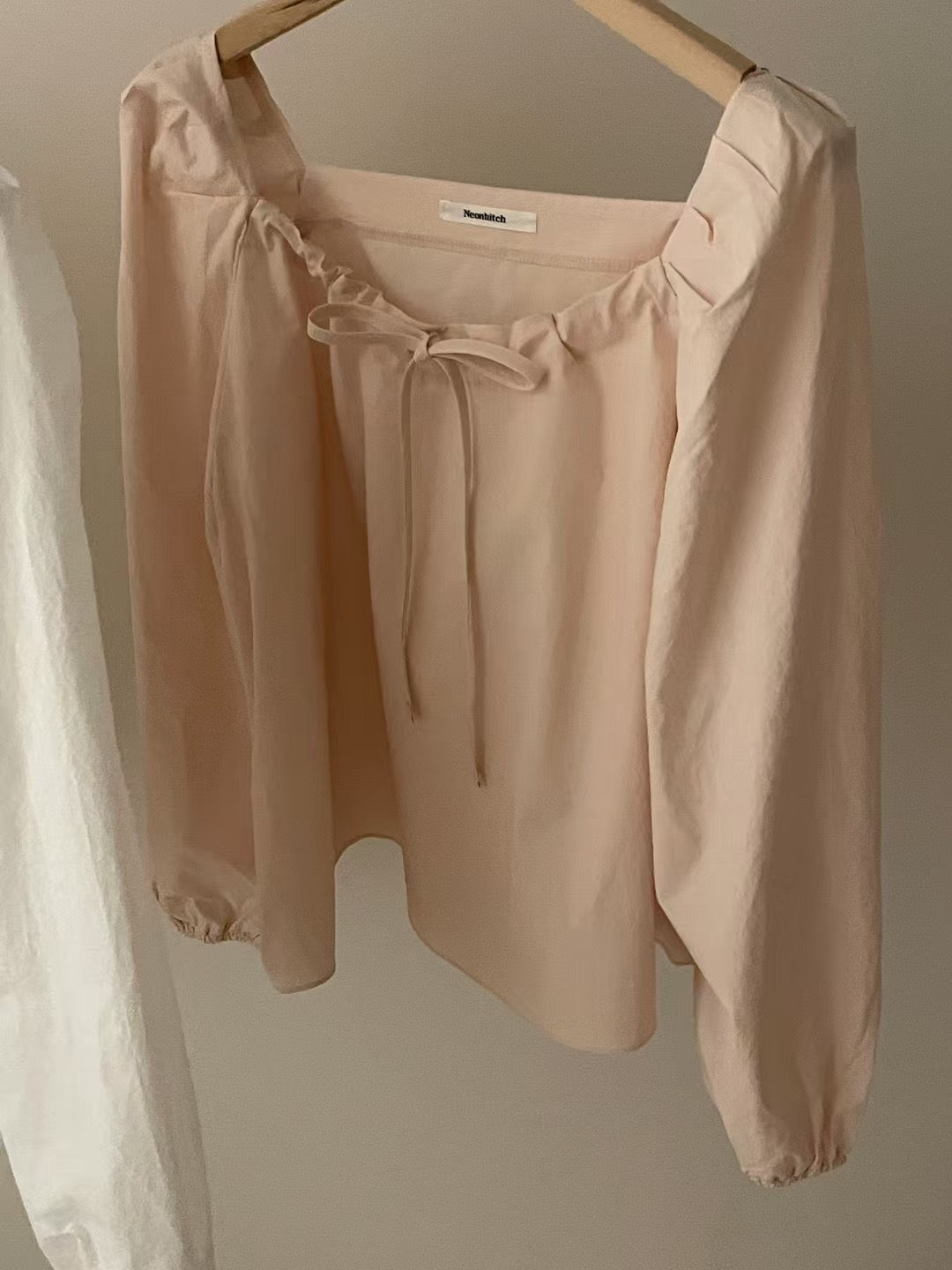 氣質方領束肩blouse