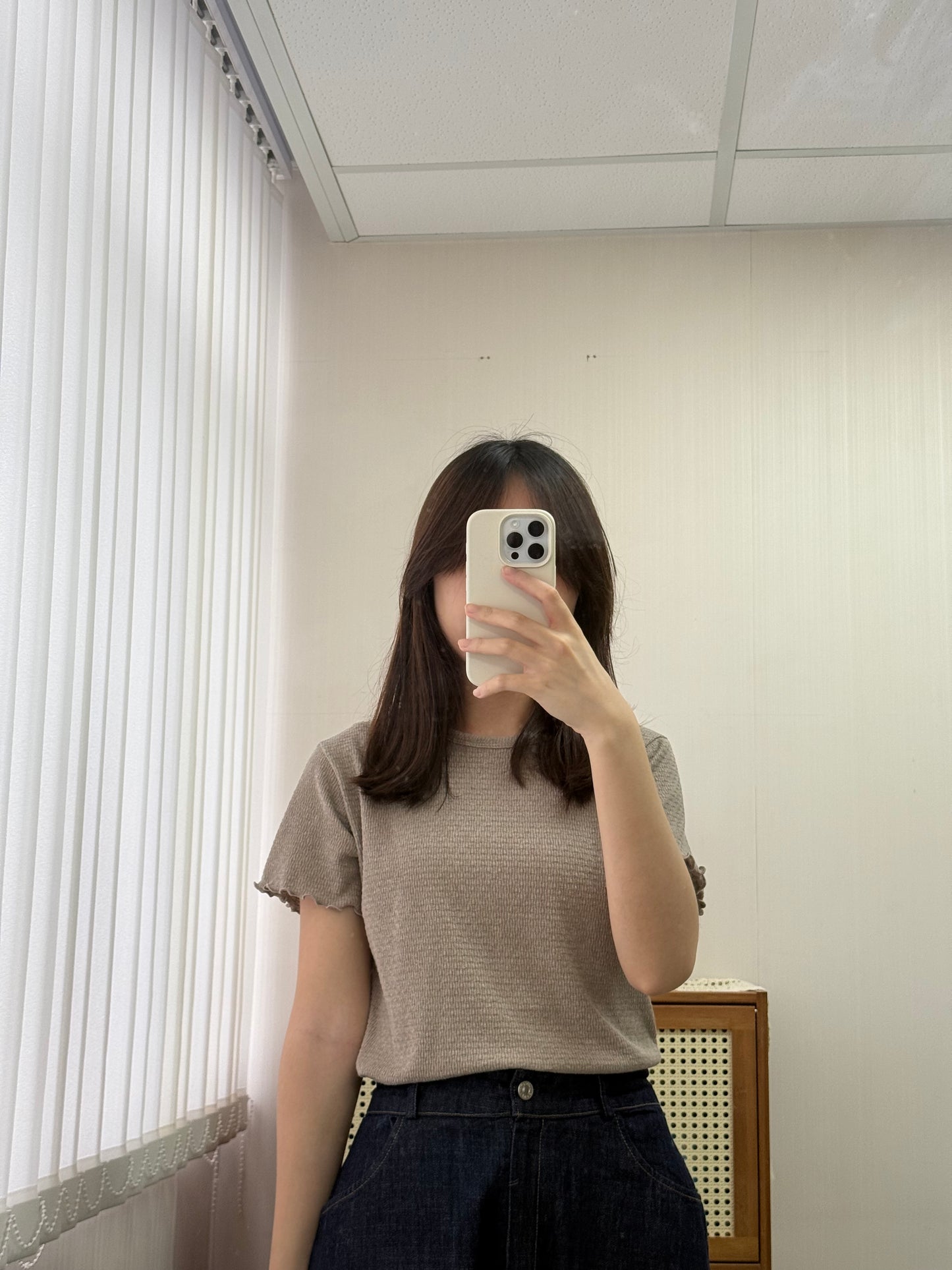 樹紋ruffle棉質tee