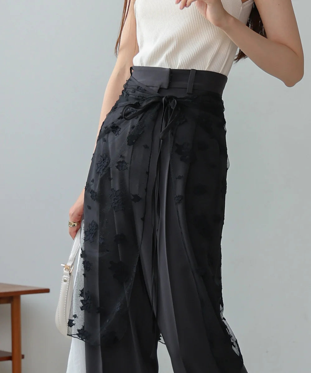 Layered wrap skirt best sale