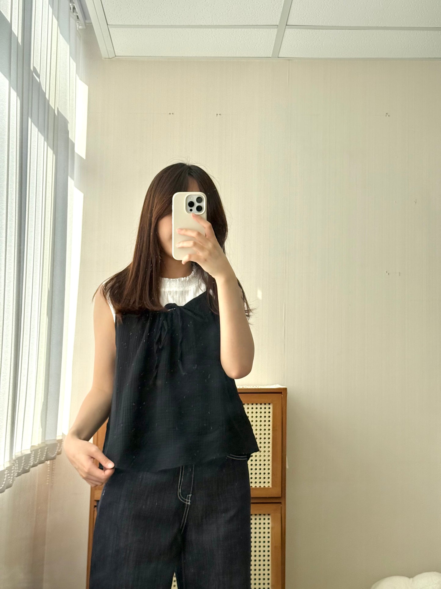 Ruffle領樹紋top