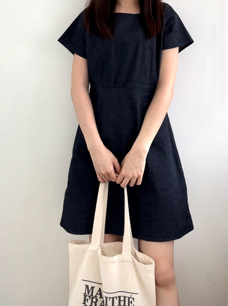 Soft fabric denim dress