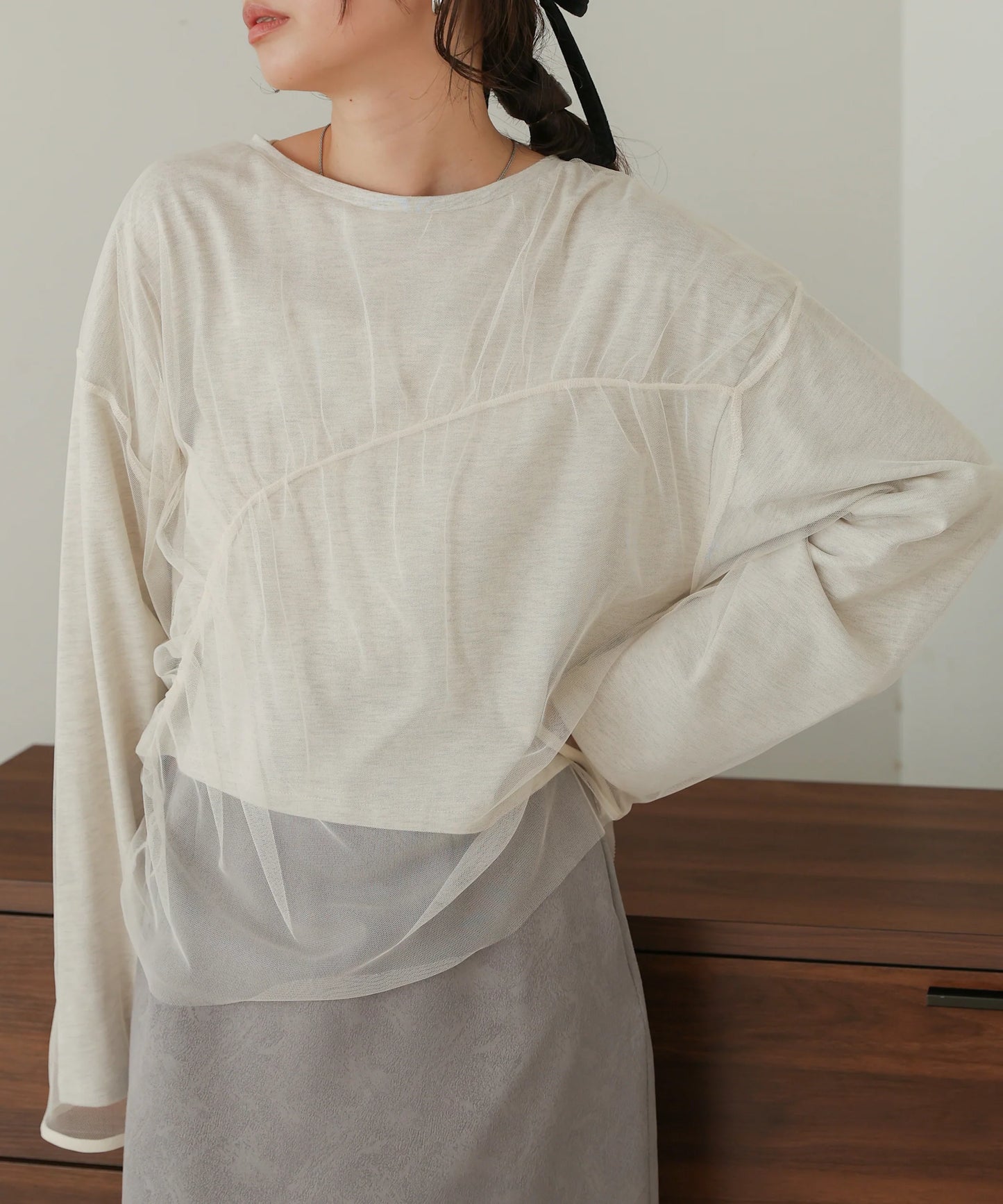 [JP] tulle layered tops