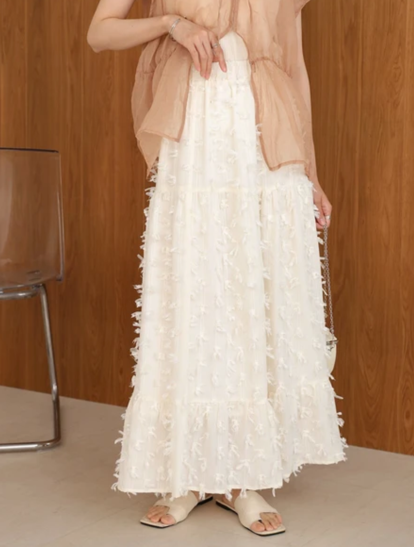 [JP] fringed cake skirt