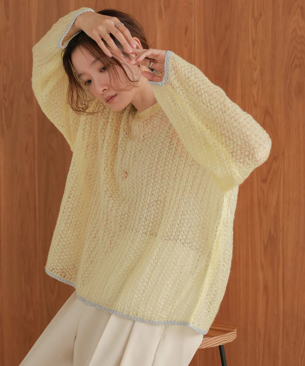 [JP] openwork knit top