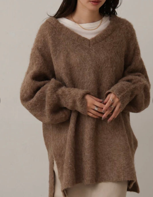[JP] Mohair Touch Knit 2WAY Pullover