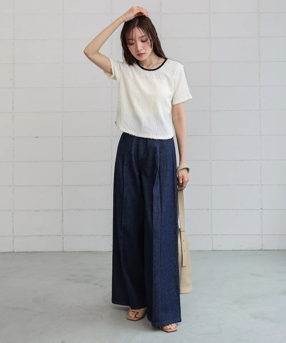 [JP] Color scheme piping shaggy cut tops