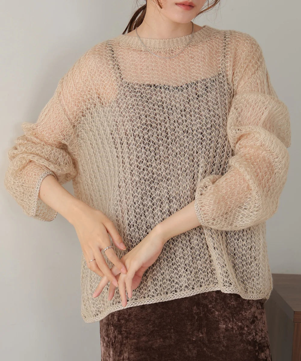 [JP] openwork knit top