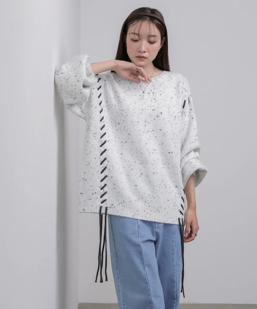 [JP] Chocolate chip-style lace-up tops
