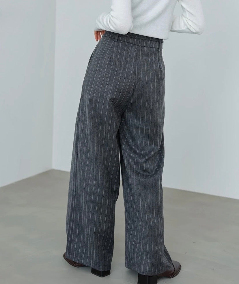 [JP] Striped herringbone pants