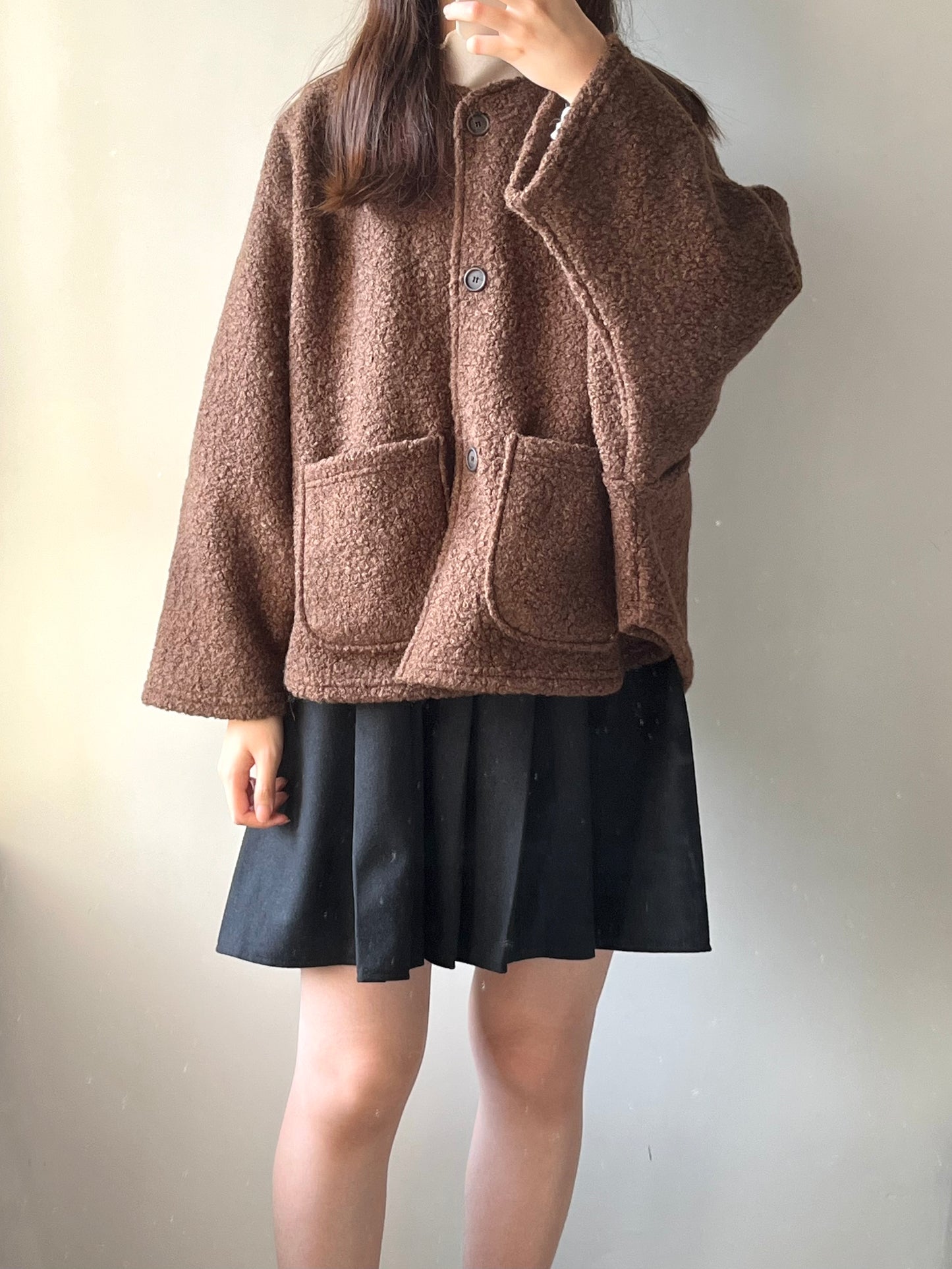 lambswool umbrella jacket