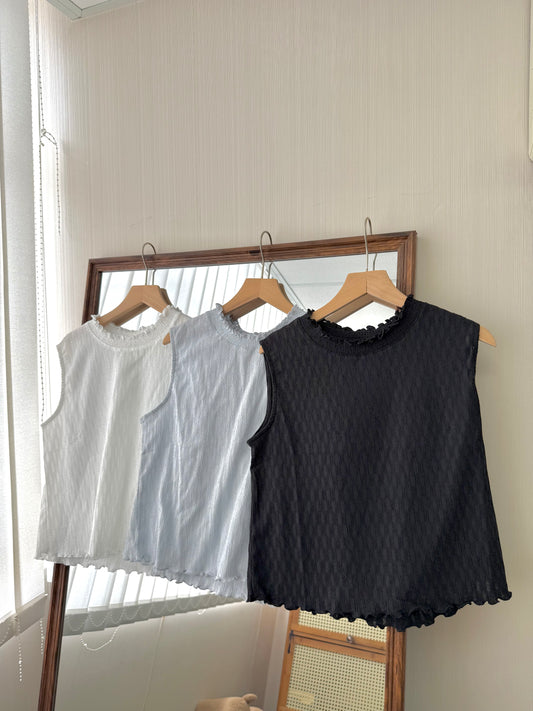Ruffle領樹紋top