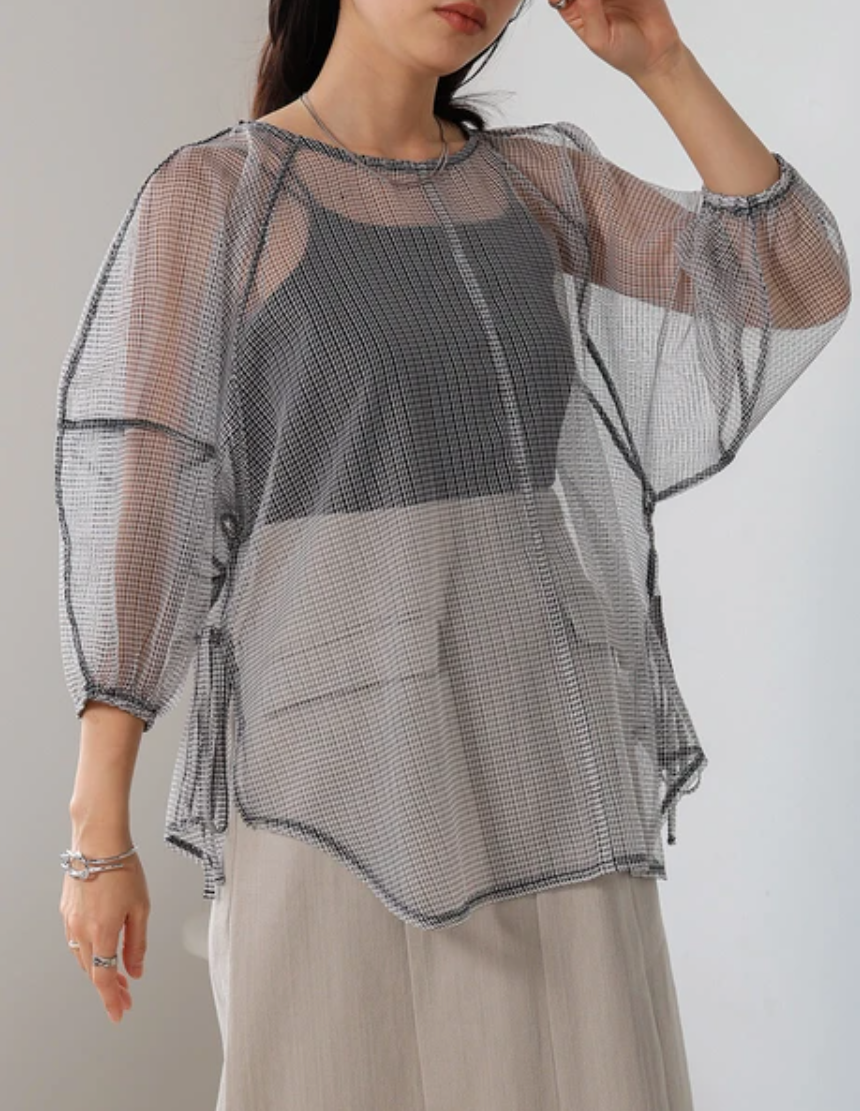 [JP] see-through ballon shirt