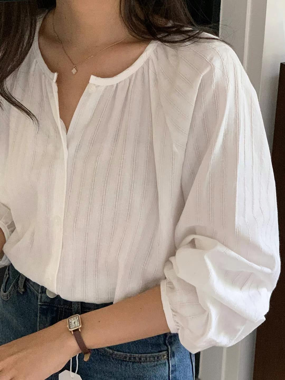 直間暗紋blouse