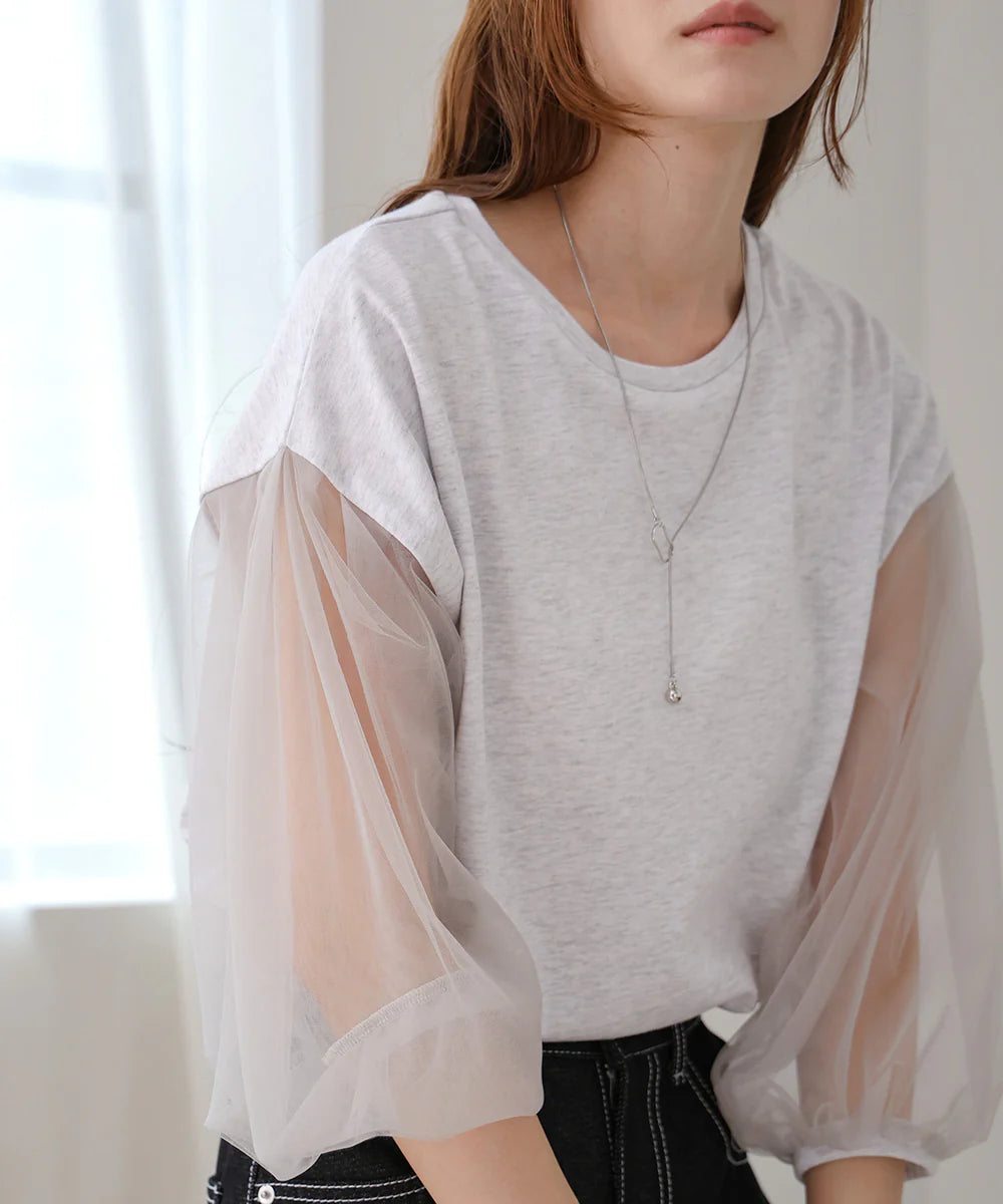 [JP] sheer volume sleeve tops