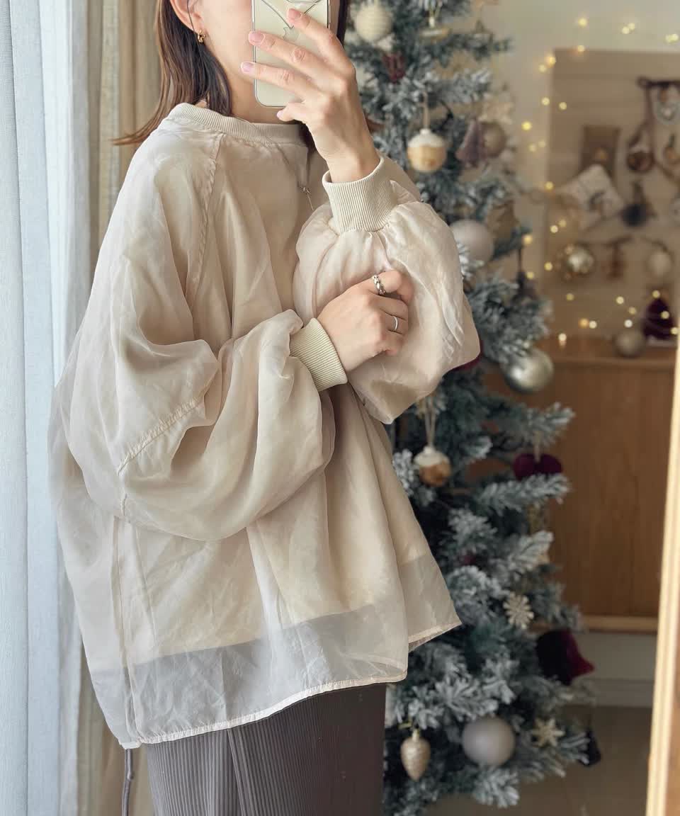 [JP] Sheer Sweat Tops