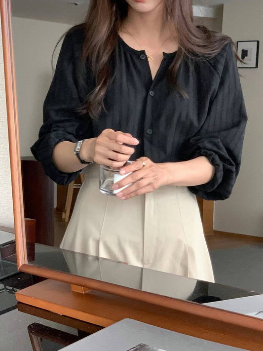 直間暗紋blouse