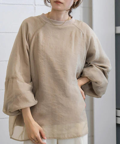 [JP] Sheer Sweat Tops