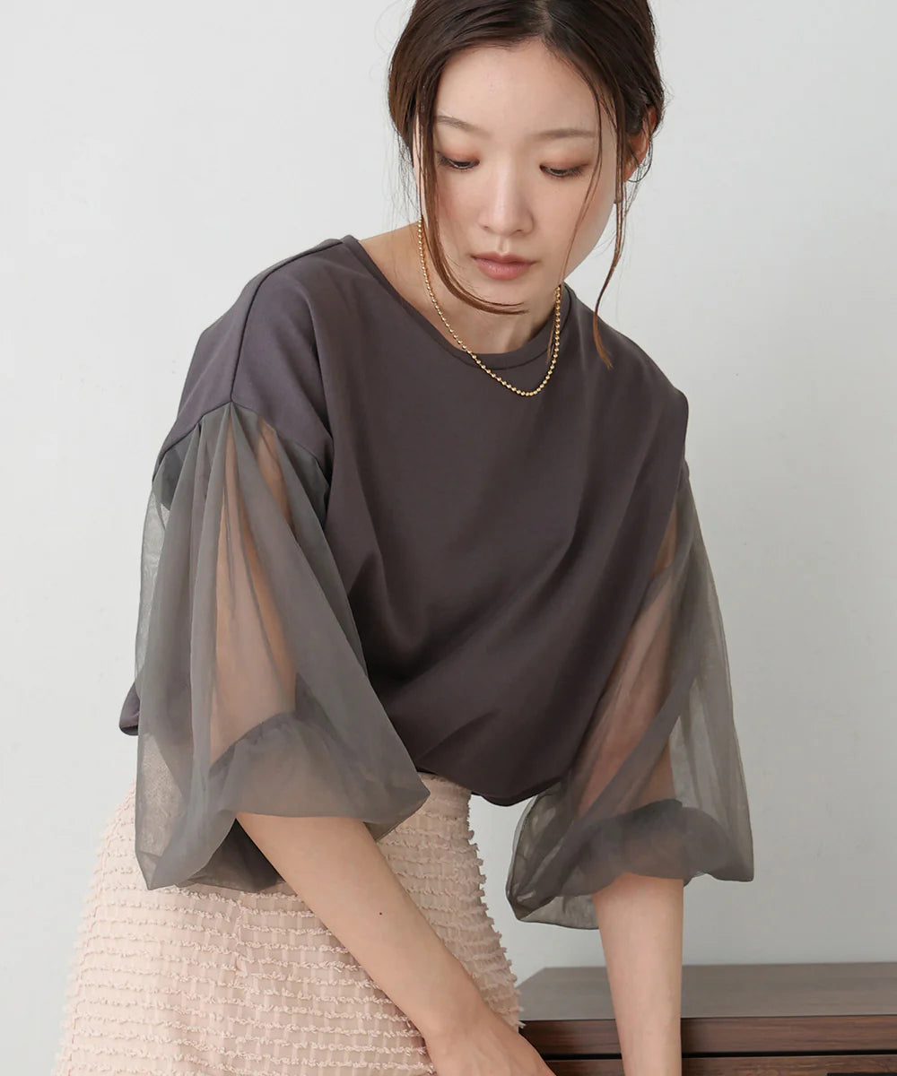 [JP] sheer volume sleeve tops