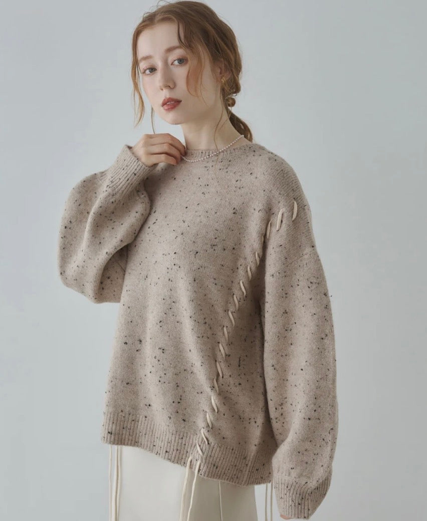 [JP] Chocolate chip-style lace-up tops