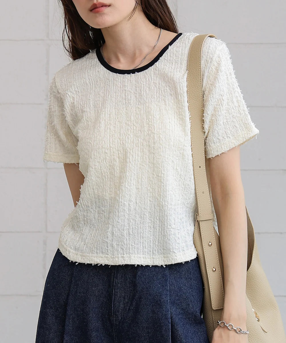 [JP] Color scheme piping shaggy cut tops