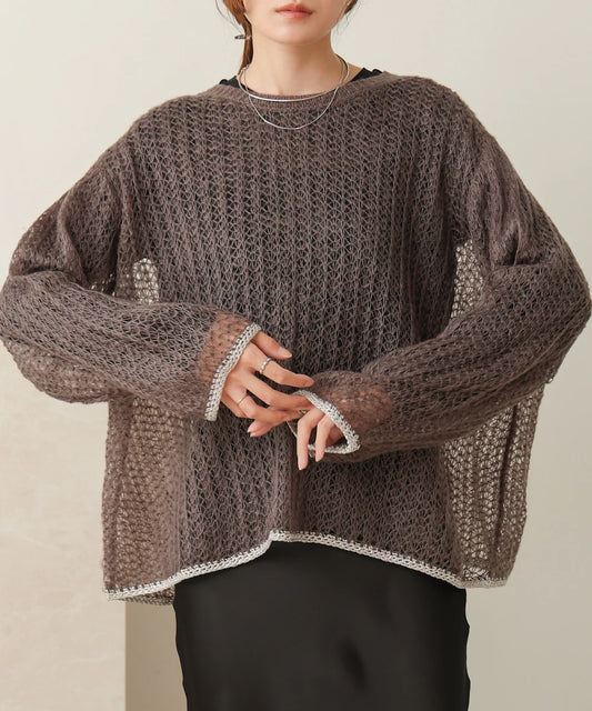 [JP] openwork knit top