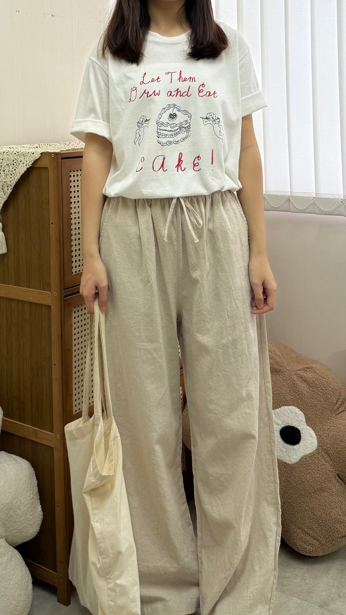 日常棉麻闊腳褲