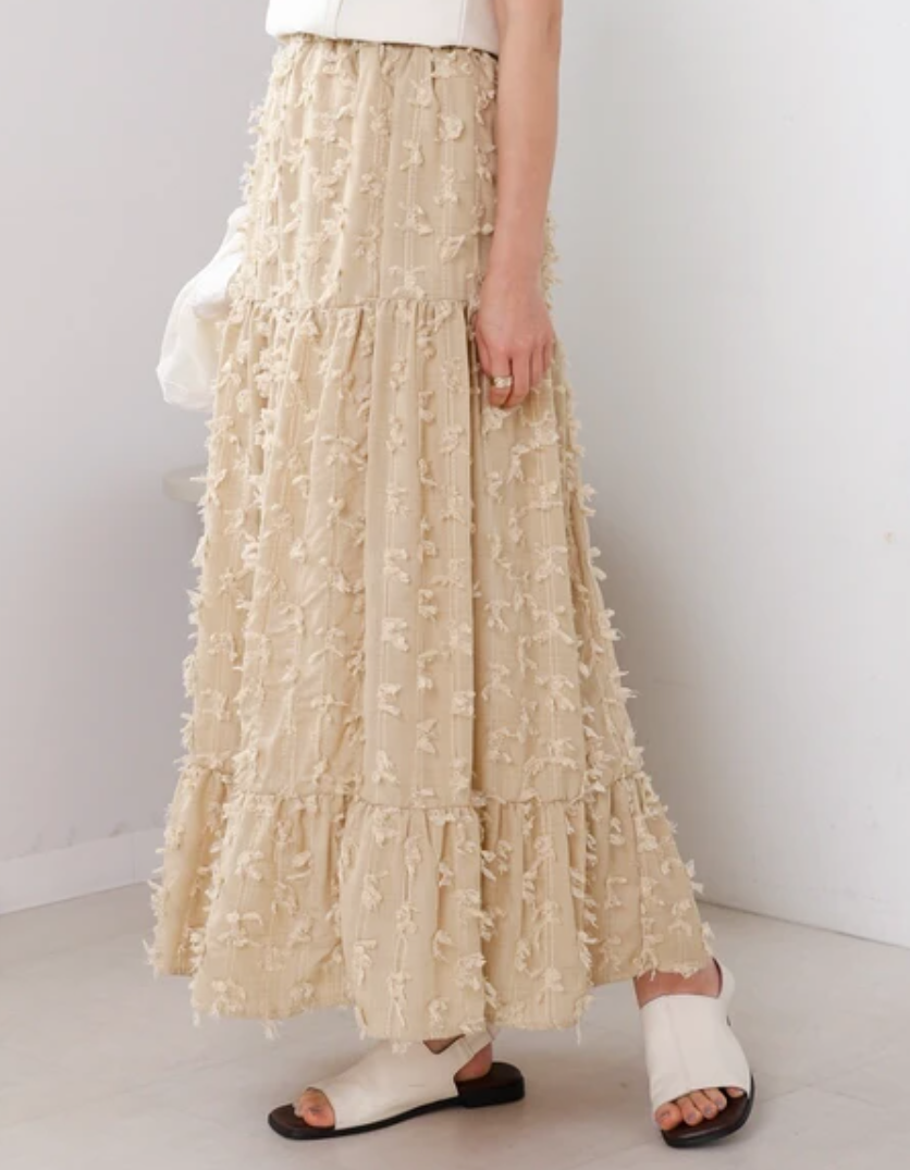 [JP] fringed cake skirt