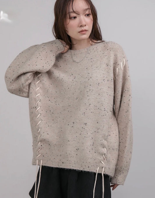 [JP] Chocolate chip-style lace-up tops