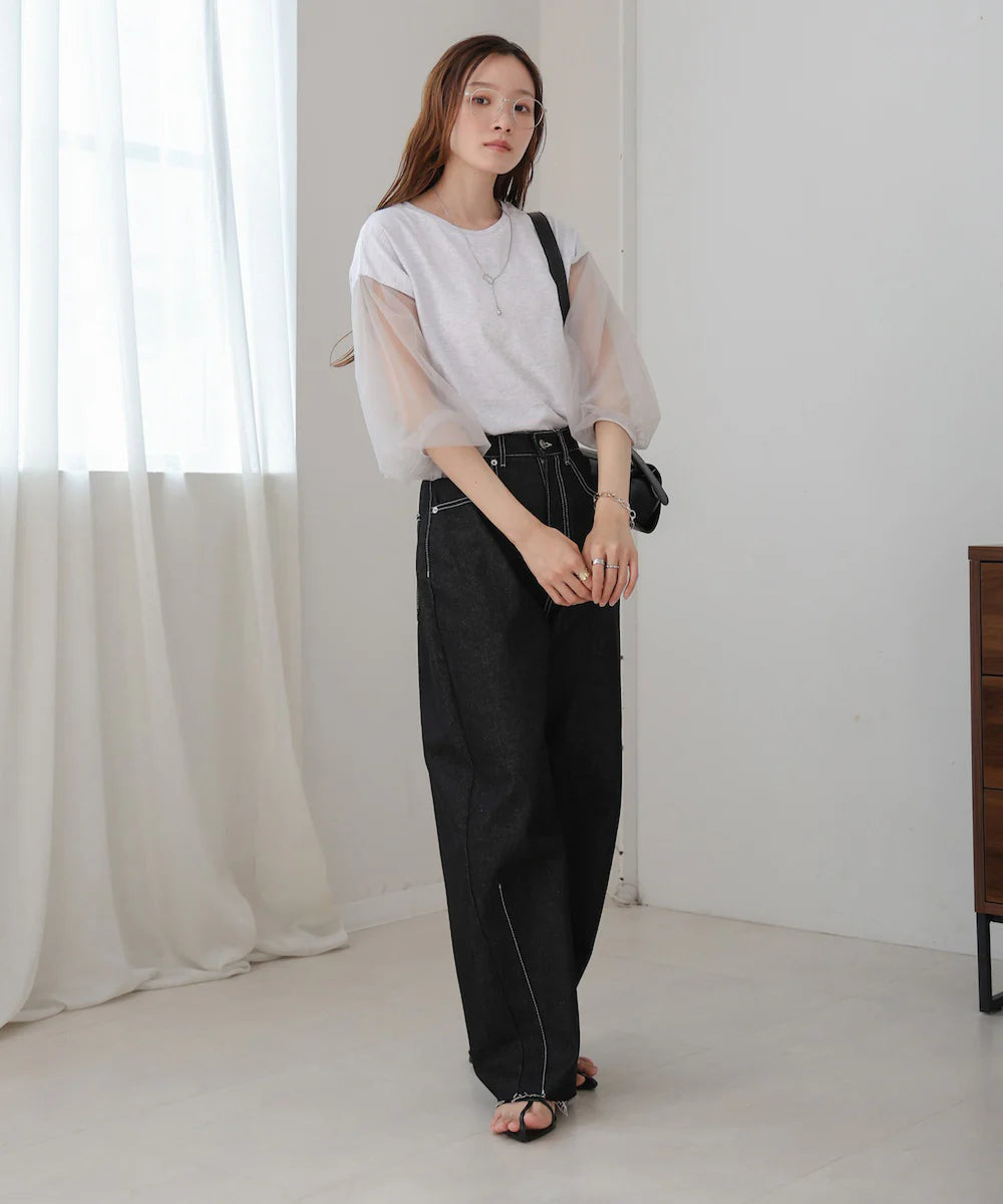 [JP] sheer volume sleeve tops