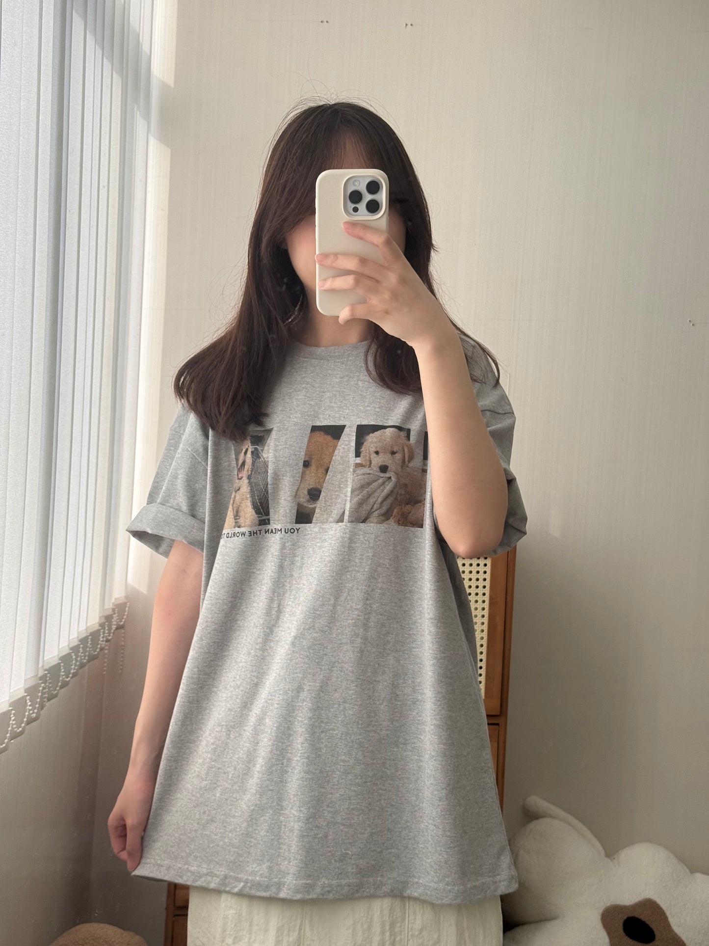 超可愛！金毛狗狗printed tee