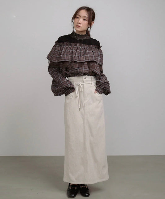 [JP] Corduroy I-line skirt
