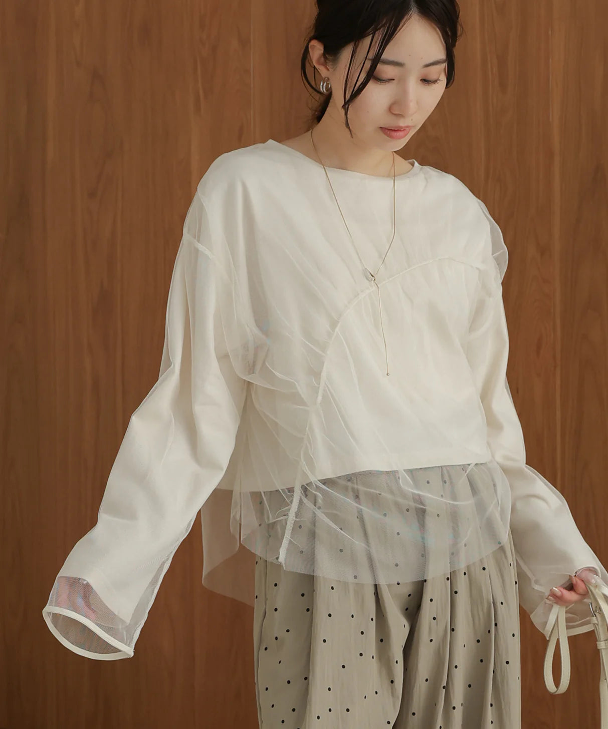 [JP] tulle layered tops