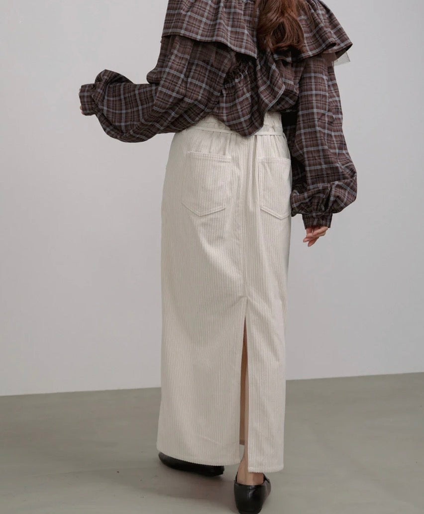 [JP] Corduroy I-line skirt