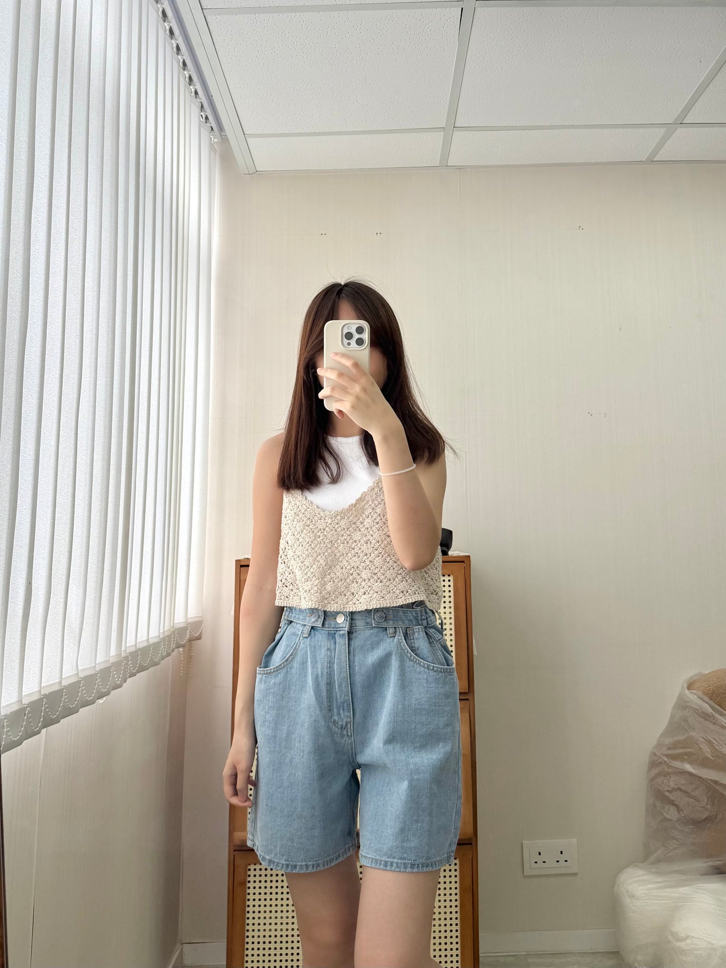 可調節扭扣牛仔褲