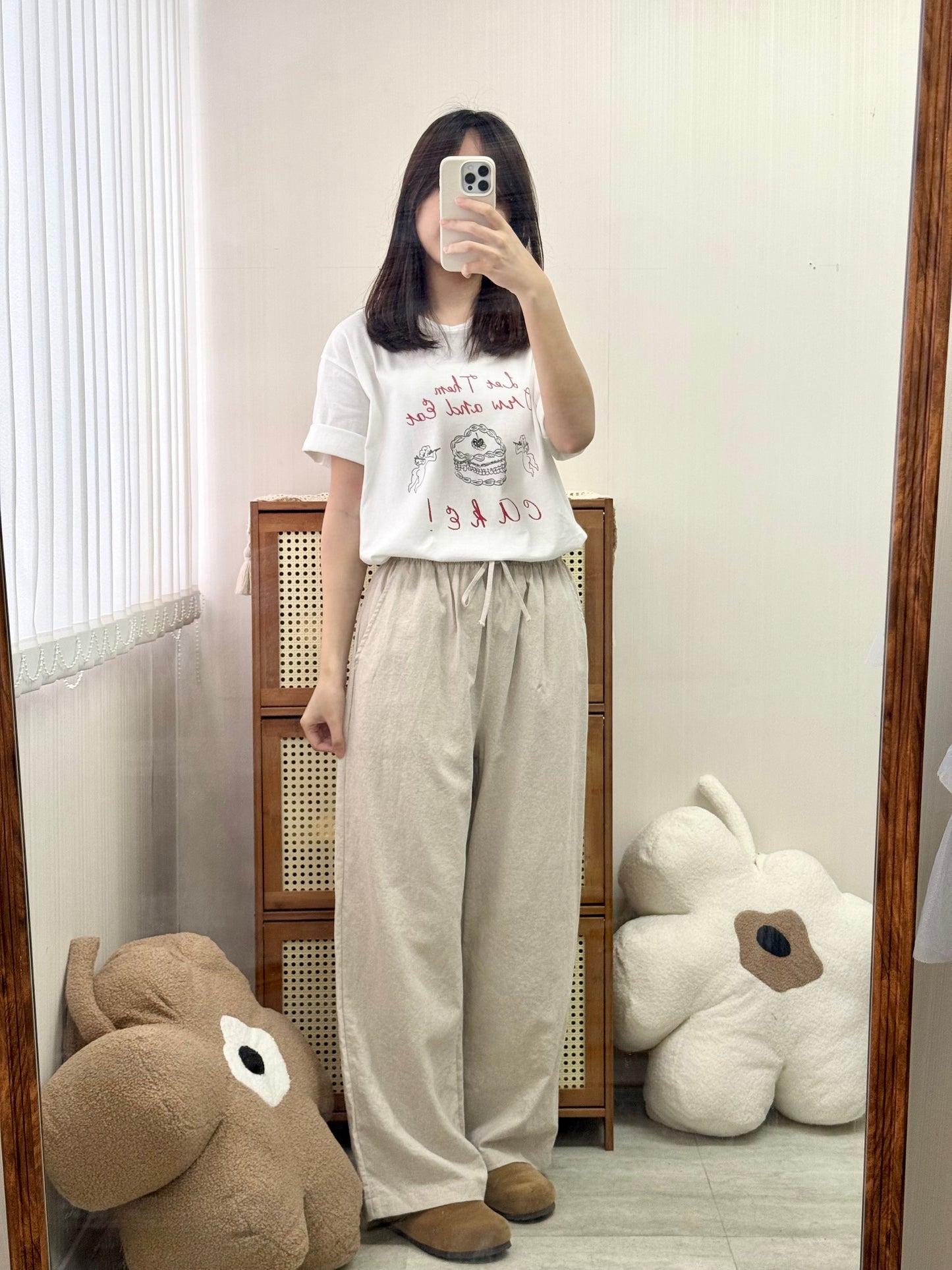日常棉麻闊腳褲