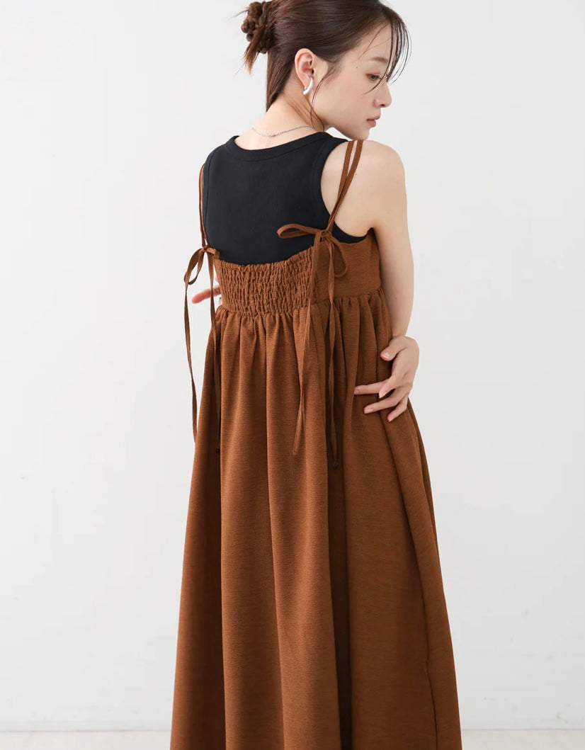 [JP] Bustier-like flared cami dress